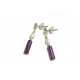 Rich Purple Sugilite and Pear Drop Earrings